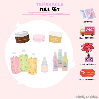[Free Gifts] TEMYRACLE Full set ; Body Scrub, Lip Scrub, Coffee Scrub, Body Mist, Glass Skin Serum, Mango Jelly Mask