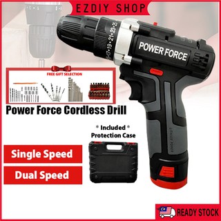 Power Force New Upgraded Design 12v Lithium rechargeable Cordless Drill 12v Drill Screwdriver