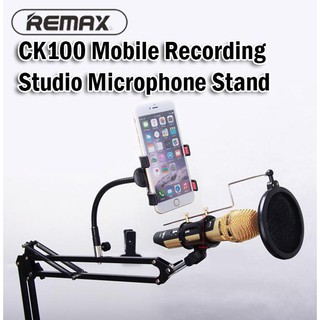 Remax CK100 Professional Phone Mic Microphone Recording Karaoke Stand Studio Set