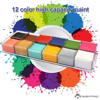 ✡MT✡ Face Body Paint Pigment Oil Painting 12 Colors Make Up Tools for Halloween Party