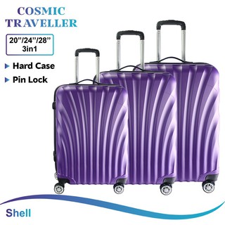 Cosmic Traveller Shell Curve ABS 3 in 1 Luggage Bag (28"/24"/20")