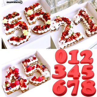🏡0/1/2/3/4/5/6/7/8 Large Silicone Number DIY Cake Mould Birthday Decation (1)