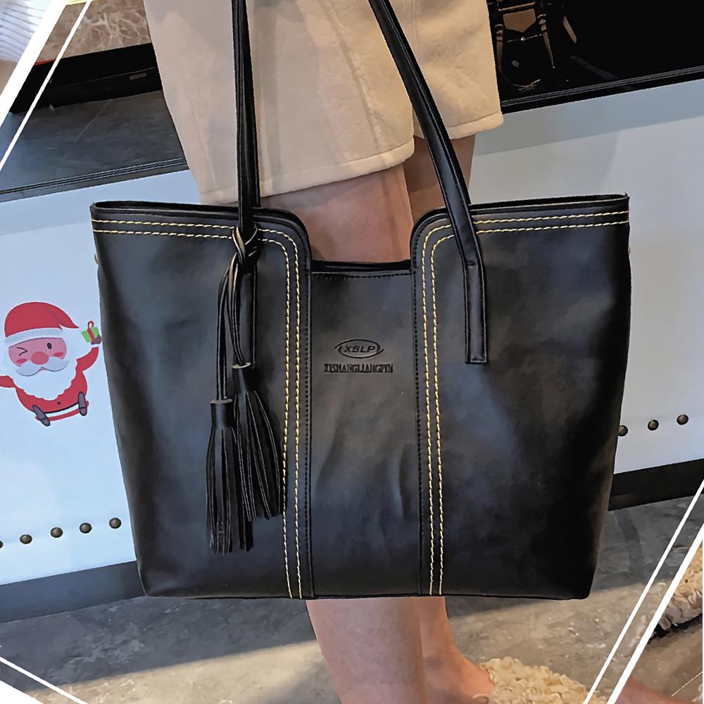 Fashion Eu Styel Tassel Women Handbags Leather Elegant Lady Bag Tote Bag Handbag