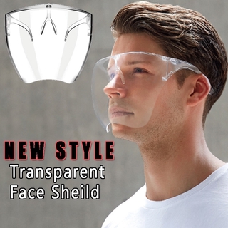 New style outdoor transparent face sheild protective full face mask fashion sport face shiled reuseable & washable