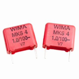 2pcs,WIMA MKS4 Audio Capacitor 1uF 105 100V