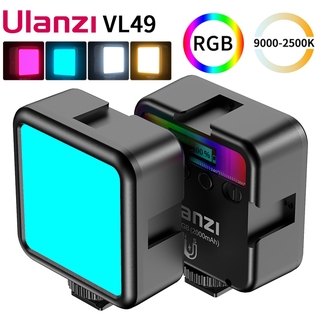 Ulanzi VL49 RGB LED Video Light 2700K-9000K VIJIM R66 RGB Camera Light Mini Pocket Fill Light Photography Lighting Vlog Light accessories
