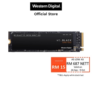 Western Digital WD Black SN750 1TB M.2 Gaming Laptop PCIe NVMe 2280 SSD Heatsink Option