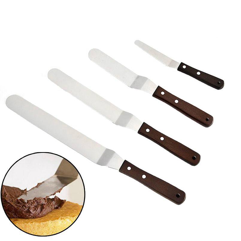 4/6/8/10 Inch Stainless Steel Cake Spatula Butter Cream Icing Frosting Knife