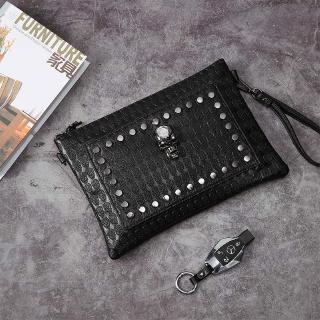 Men's Handbags Korean Version Fashion Rivet Clutch Bag Trend Hand Bags Male Punk Purses Men Handbag