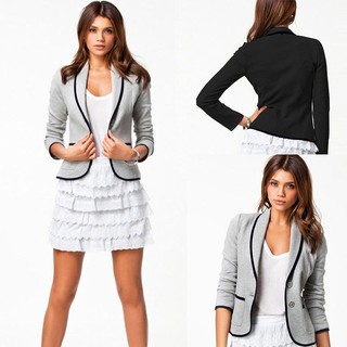 Elegant Women Blazer Coat Half Sleeve Jacket Office Plus size Workwear