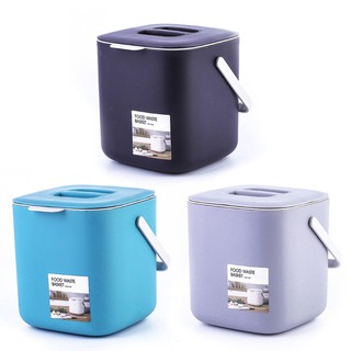 JOY Portable 2 Tier Plastic Kitchen Waste Trash Can with Handle Compost Drainer Bin