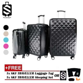 SKY TRAVELLER SKY281 Premium ABS 3-In-1 Hard Case Diamond Luggage [BEST QUALITY]