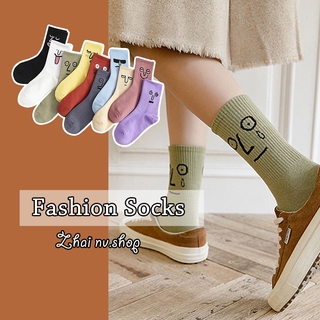 【10 Free 1 】🍀READY STOCK cute women's socks funny expression Unisex socks cotton socks Japanese and Korean socks multicolor optional stock free shipping