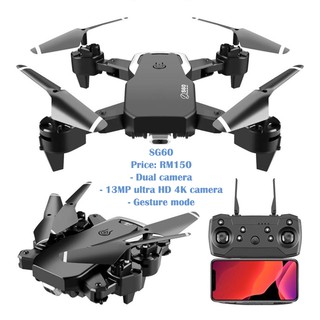 SG60 4K Dual Camera Gesture FPV Optical Flow Drone RC Quadcopter