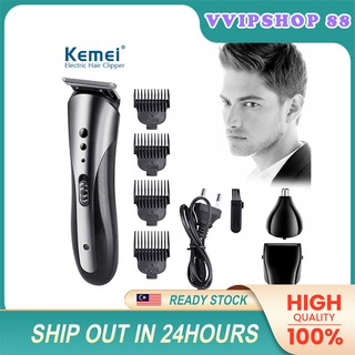 Shaver KEMEI KM-1407 Men Rechargeable 3 IN 1 Hair Trimmer Clipper Razor ❤ READY STOCK MALAYSIA