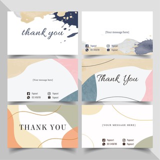 Thank You Card (Double Side Printing) / Business Card / Name Card / Custom Thank You Card