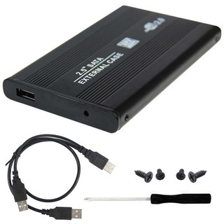 USB 2.0 2.5" SATA External HDD HD Hard Drive Disk Enclosure Cover Case Black