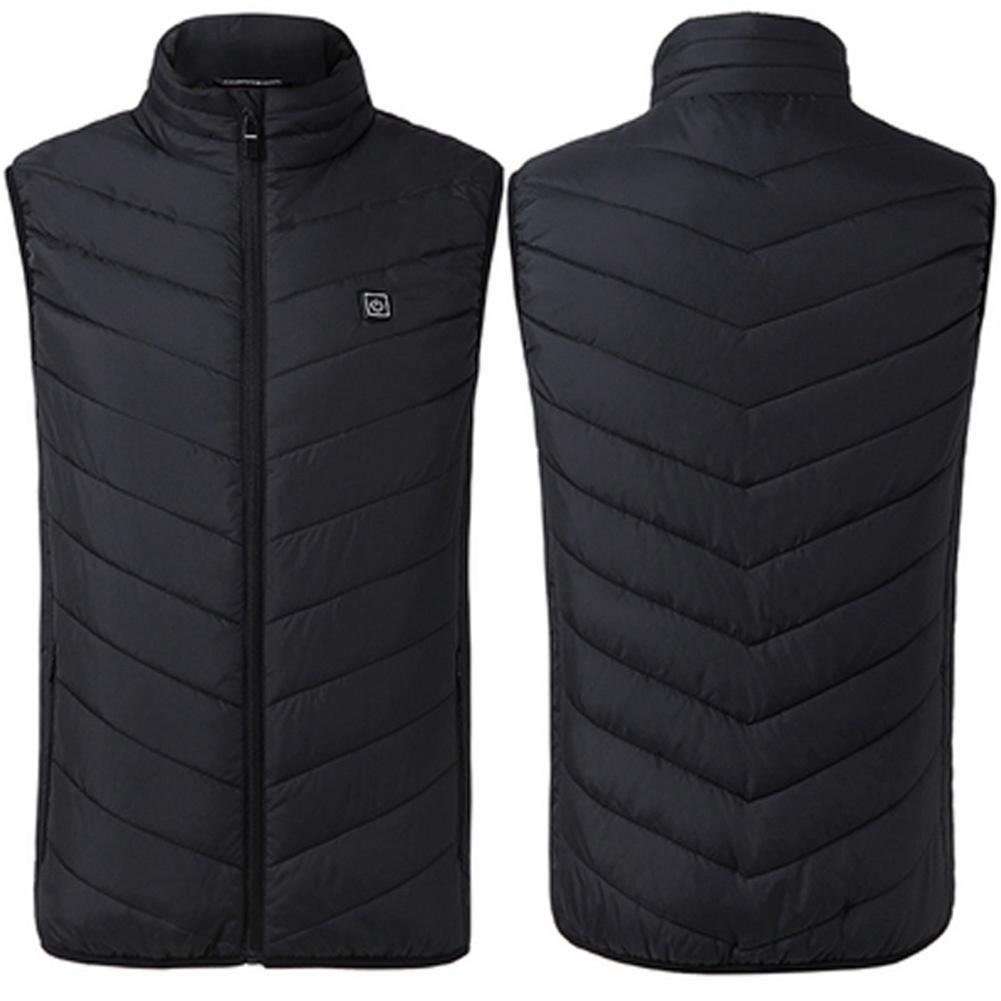 Security Intelligence Electric Heating Men Warm Vest Coat Waistcoat USB Charge Constant Temperature Outdoor Winter