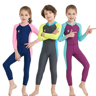 Kids Boys Girls One-Pieces UV Protection Swimming Suit Keep Warm Diving Clothing