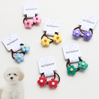 Package 10 dog rubber band head flower pet dog VIP dog jewelry hair rope Bomei Chihuahua bow