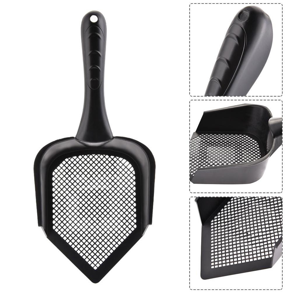 Portable PVC Pet Supply Pointed Design Cleaning Indoor Practical Mesh Cat Litter Scoop