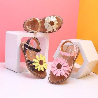 Comfy Kids(21-36)Girls Fashion Big Flower Sandals Baby Summer Shoes