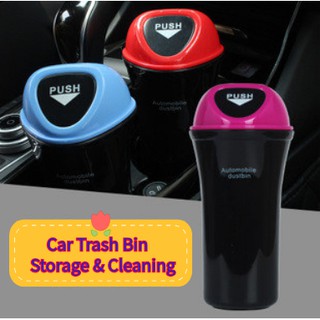 🌟Ready stock🌟Car Trash Can Organizer Garbage Holder Automobiles Storage Bag Accessories Auto Door Seat Back Visor Trash Bin Dustbin