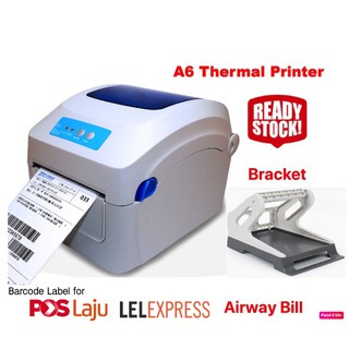 Shopee | Lazada - A6 Thermal Printer 1D 2D QR Barcode Label for ecommerce Shipping Logistics Printer gp1324d gp1924d