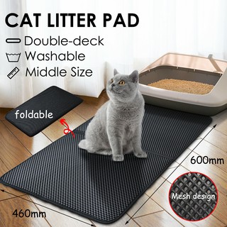 New Duoble-Layers Pet Cat Litter mat Pad Large Kitty Litter Box Trapping Sifting Mats Waterproof Urine Trays