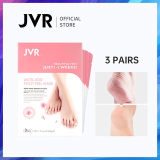 JVR Foot Mask Foot Care Exfoliating Peeling Mask Repairs Cracked Heels & Dead Moisturizing Dry Skin 3pair