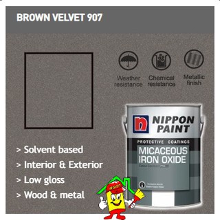 907 BROWN VELVET • 1L • MIO • Nippon • Micaceous Iron Oxide • Low Gloss • Interior & Exterior Wood & Metal
