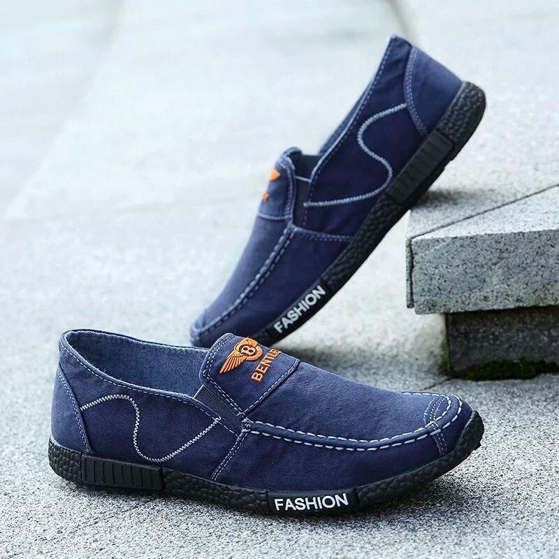 Ready stock large size old Beijing cloth shoes one foot men's shoes canvas shoes casual shoes work shoes non-slip (5)