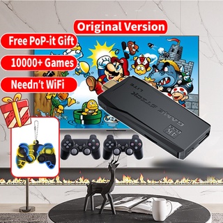 【12 Hours FAST Ship】Portable 4K TV Video Game Console 2.4G Wireless Controller Family Game Stick Built-in 10000+ Classic Retro Games