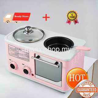 ❤Timeshop Official Store❤ Household Multifunction 220V 650W 4 In 1 Breakfast Maker Machine Steam Cookpan Grill Baked Mini Oven Sandwich Machine