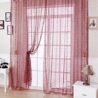 【ready stock】Floral Tulle Voile Door Window Curtain home decor