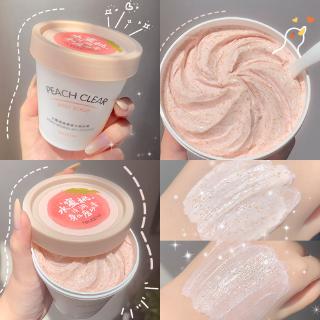 Feotznw® Nicotinamide Ice Cream Peach Clear Body Scrub Exfoliating Whitening Skin Care Ready Stock