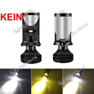 KEIN Tricolor Mini Projector Lens H4 Led Head Lamp HS1 H4 Led Headlight HB2 9003 Car Headlight Motorcycle Hi/Lo Beam Conversion Kit Headlamp 4300K 5500K 3000K