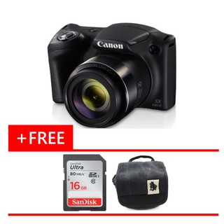 Canon PowerShot SX430 IS - Black (16GB + Case)
