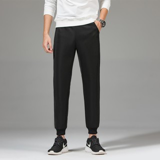 Men's casual nine-point trousers, autumn plus size trousers, foot guard pants, autumn and winter loose sports pants men