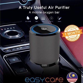 EasyCare Car Ionizer Air Purifier, Negative Ion Generator with Dual USB Port, Air Cleaner for Car and Small Room.