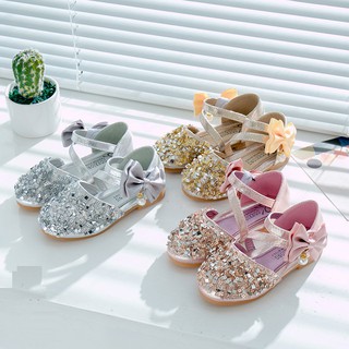 💖 MyBaby💖 Lovely Kids Baby Girls Princess Sequined Bow Sandals shoes