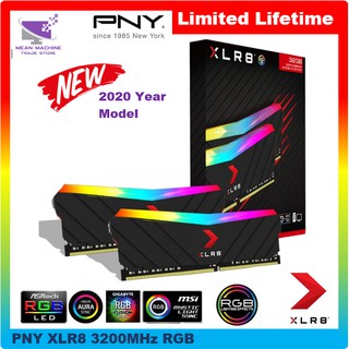 PNY XLR8 Epic X RGB 32GB DDR4 2666Mhz / 3200Mhz / 3600Mhz Desktop Gaming RAM with Heatsink (XMP 2.0 Support)