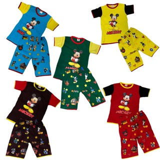 Baju Mickey Mouse Baju Jalan Budak Baju Set Budak Baju Siang Outerwear Playset Set Baju Dan Seluar