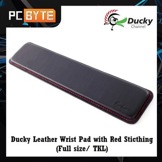 Ducky Leather Wrist Pad With Red Sticthing - Full Size/TKL