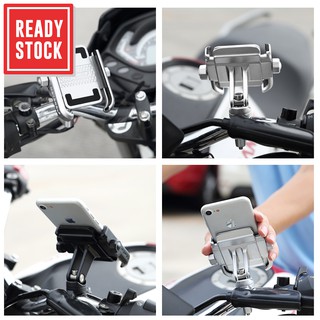 [Original] 🔥 Motowolf Universal Motorcycle Moto Bicycle Phone Holder Bracket Mirror and Handlebar Mounting
