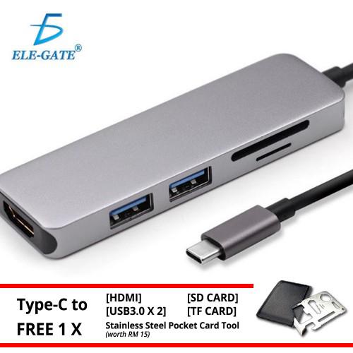 4 In 1 Type C Hub To HDMI 4K With 2 USB 3.0 And PD Charging Port USB C Multiport