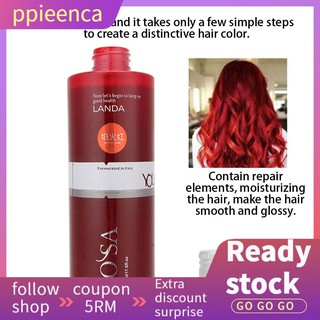 【Ready】500ml Red Hair Dye Cream Long-Lasing Semi Permanent Color Hairdressing Tool