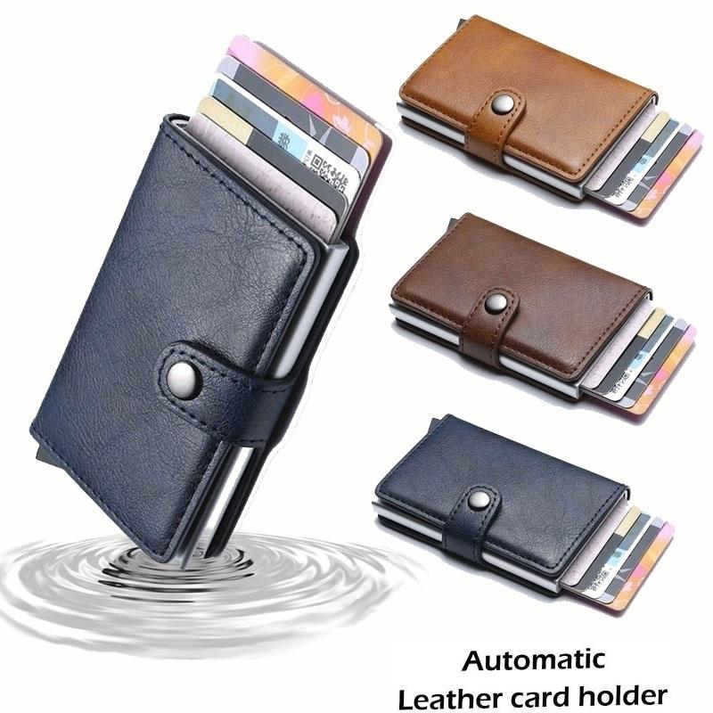RFID anti-magnetic card package, automatic card-type business card holder wallet