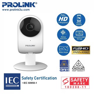 PROLiNK 1080p Full-HD Wi-Fi IP Camera Night Vision Ceiling /Wall Mount Night Vision PIC3002WN