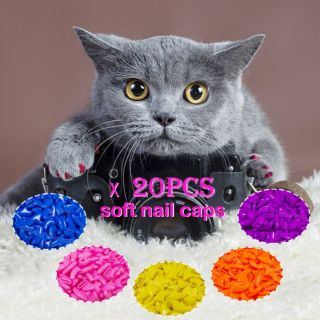Wholesale borong sarung kuku kucing soft pet cat dog kitten paw claws control nail cover nail